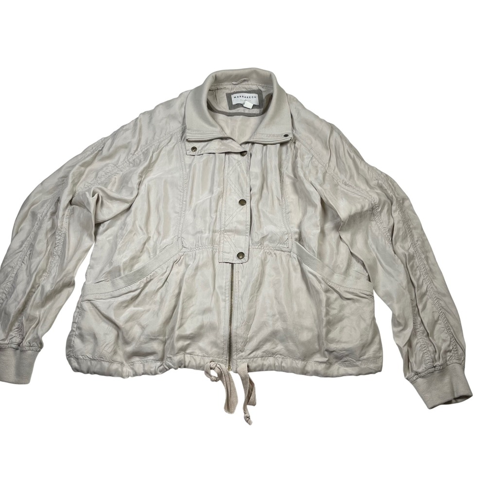 Marrakech Jacket Beige Lightweight Utility Drawst… - image 2